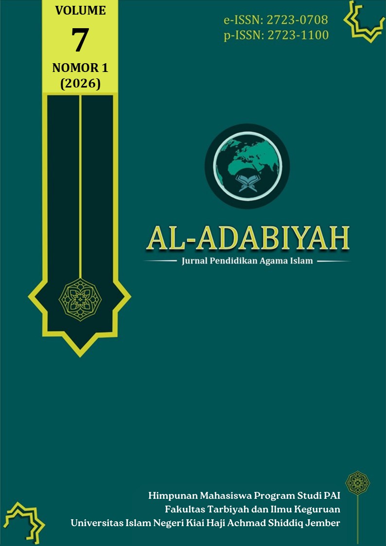 					View Vol. 7 No. 1 (2026): AL-ADABIYAH: Jurnal Pendidikan Agama Islam
				